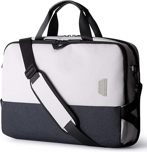 Bolsa para laptop, BAGSMART Maletín para laptop de 15.6 pulgadas para hombres y mujeres, Maletín para trabajo y viajes de negocios, gris, 15.6