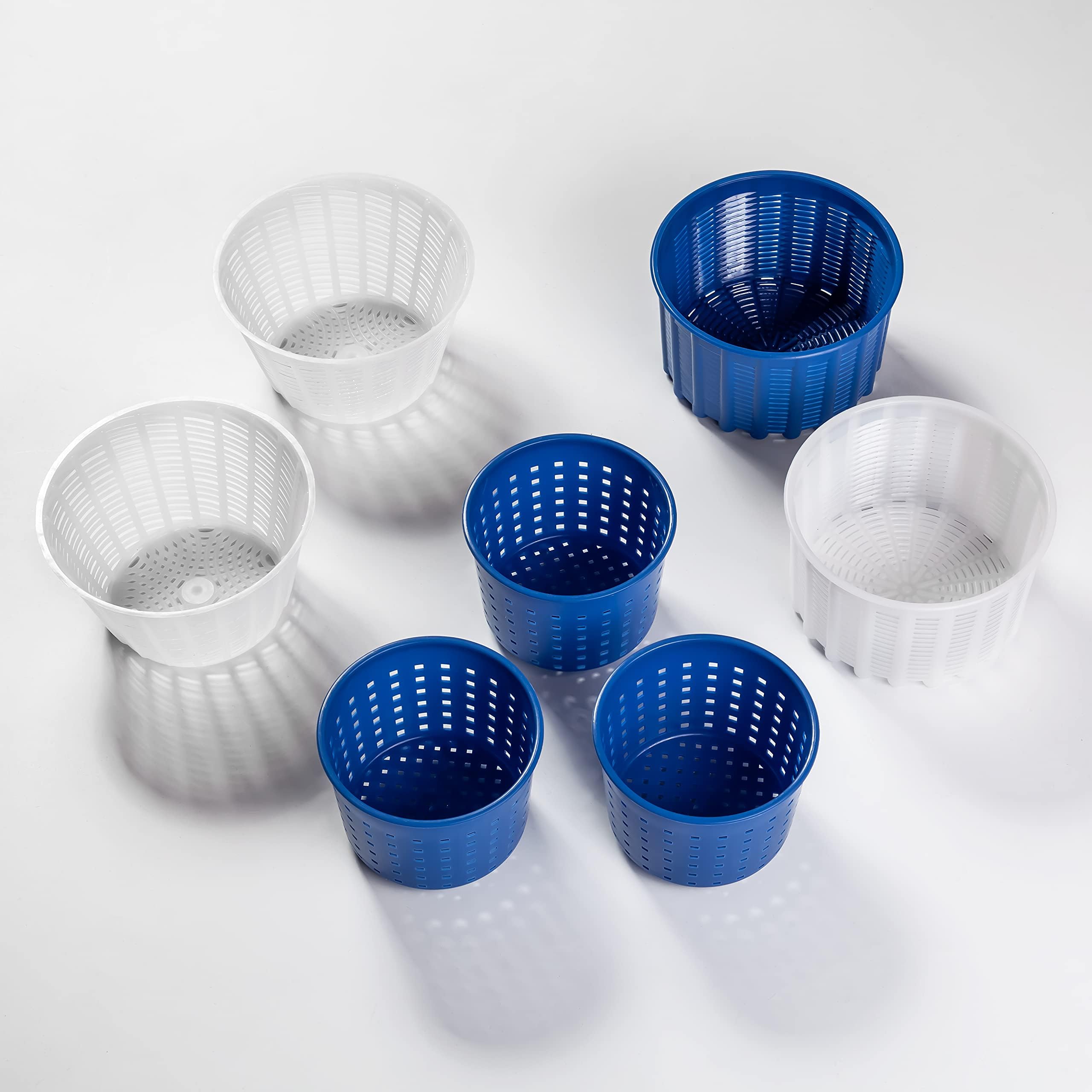 Cheese making Cheese molds Set 0.55-1.32 lbs Blue+White Original HOZPROM Cheesemaking Cow Goat Milk Cheese molds Cheese making cheese Rennet Making Soft Cheese molds Ricotta Cheese Cow Rennet cheese