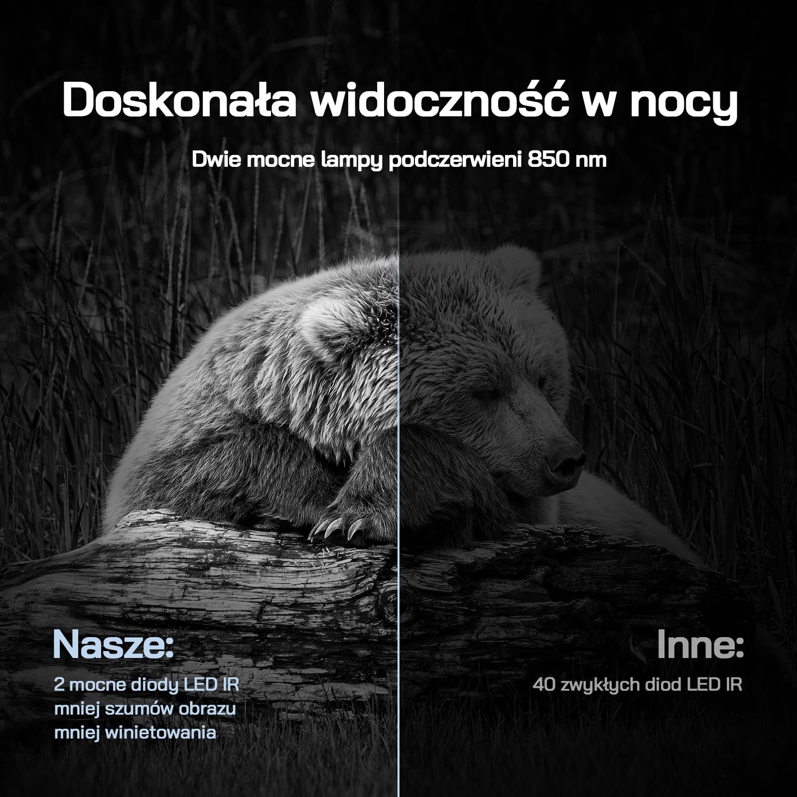 WOLFANG Kamera przyrodnicza WiFi Bluetooth – 4K 68 MP kamera solarna z aktywowanym noktowizorem, kamera do gier o czasie wyzwalania 0,1 s, wbudowana bateria litowa 5200 mAh do monitorowania dzikiej