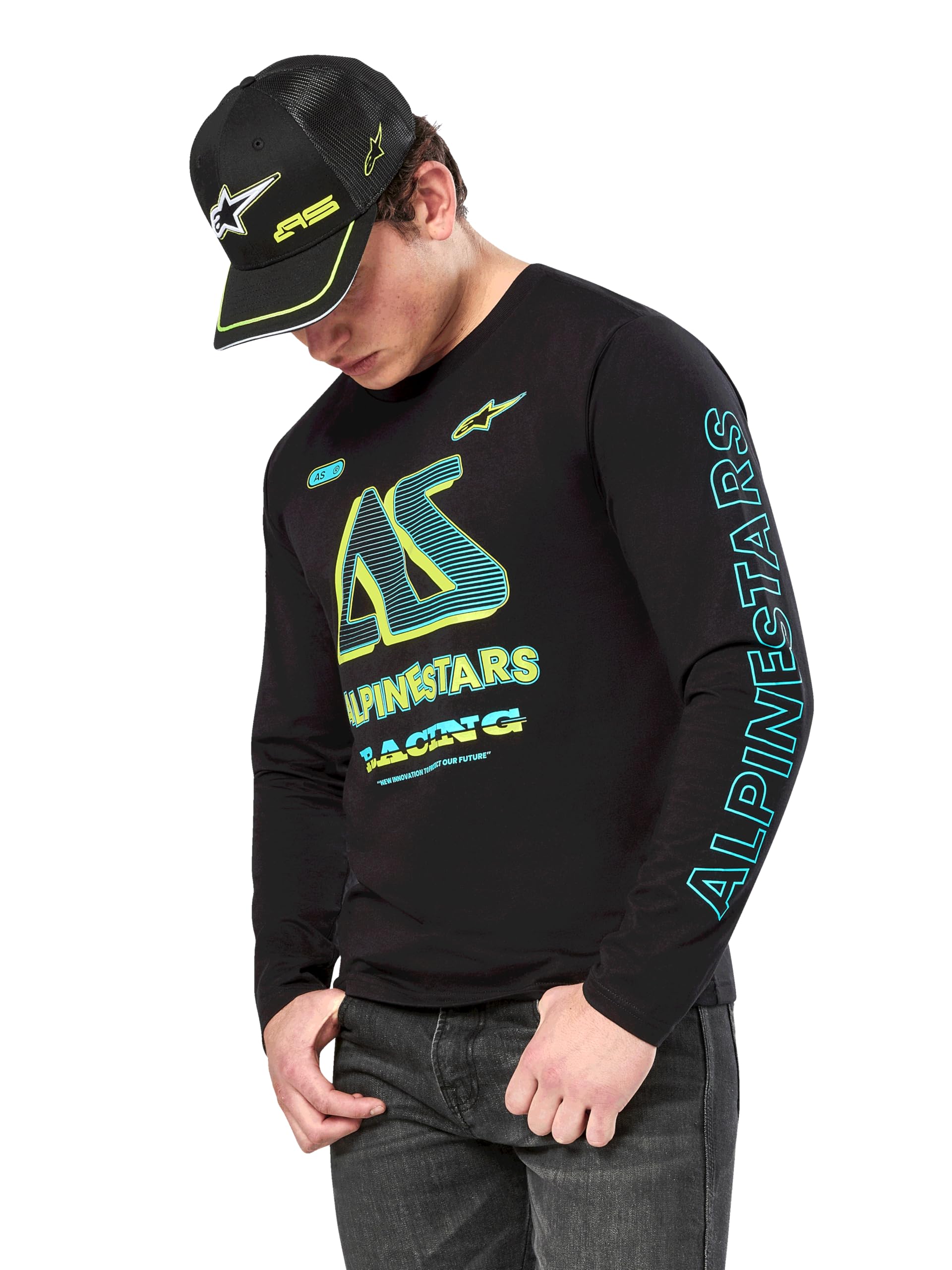 Alpinestars Men's Ayess Ls Csf Tee T-Shirt, Black, L