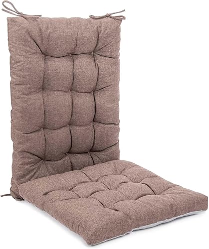 Juego de cojines para silla mecedora, cómodas almohadillas copetudas antideslizantes para respaldo e inferior de asiento para porche, mecedoras,