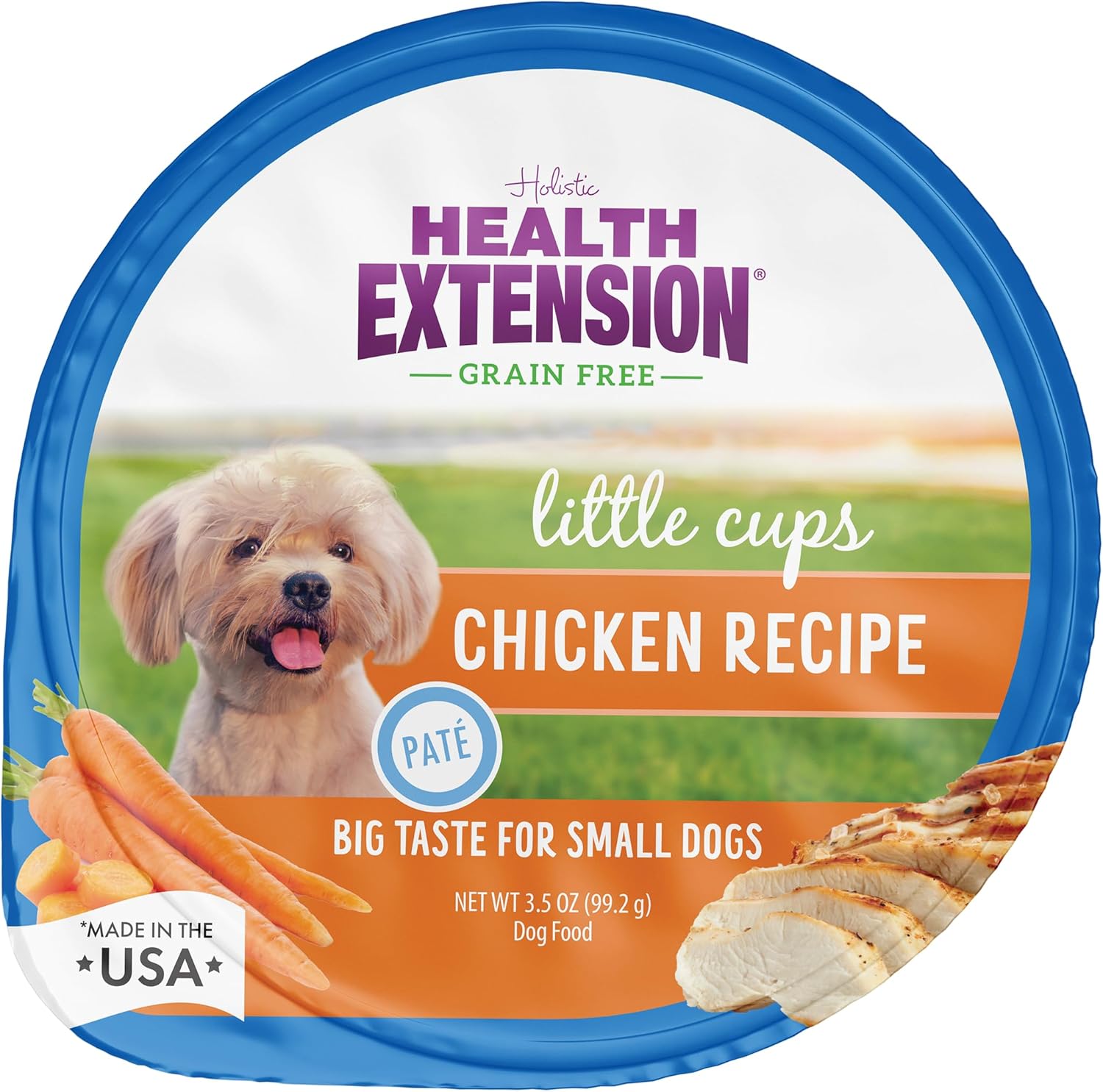 Health Extension Little Cups Grain-Free Wet Dog Food, Small Breed - Variety Box (6 Chicken/6 Turkey) 3.5 oz - Easy to Digest, Ideal for Picky Eaters (Case of 12 Cups)