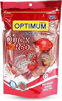 Foodie Puppies Optimum Cichlid Quick Red Small Pellet Fish Food 300G with Free Key Ring