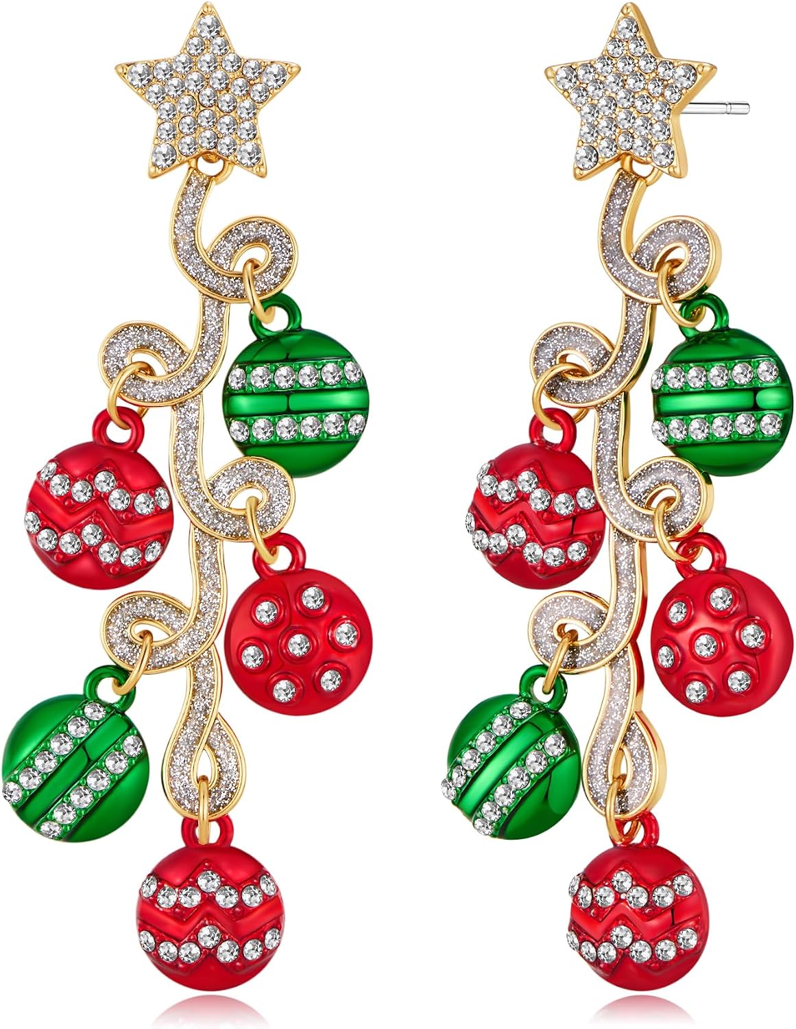 CLASSYZINT Christmas Earrings Holiday Themed Jewelry for Women Festive Party Stud Dangle Earrings Christmas Party Jewelry