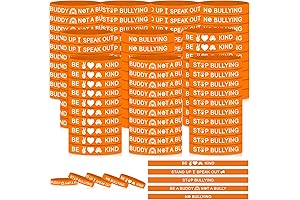 200 Pcs Against Bullying Silicone Bracelets for Awareness Fundraising