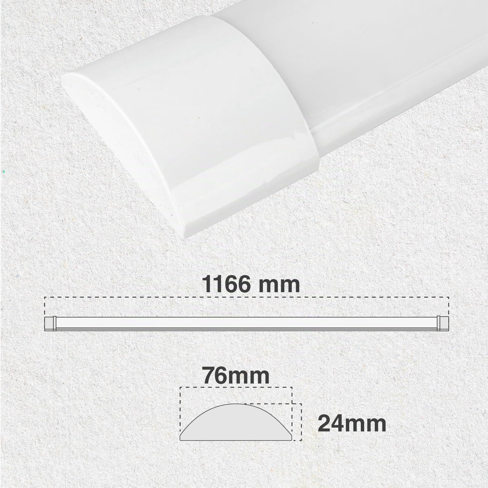 4 Plafoniere Tubo LED Lineare da Soffitto 120cm 40W Chip CREE 4800 lumen Garanzia 6 Anni - Luce Naturale 4000K - Lampada Rettangolare Prismatica da Interno Negozi Uffici Alta Luminosità 120 lm/W
