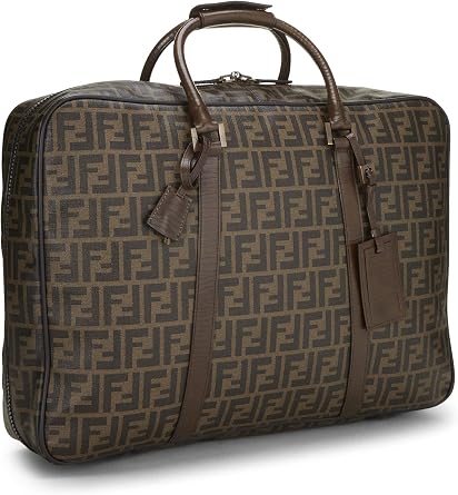 Pre-Loved Coated Canvas Zucca Weekender Large, Brown