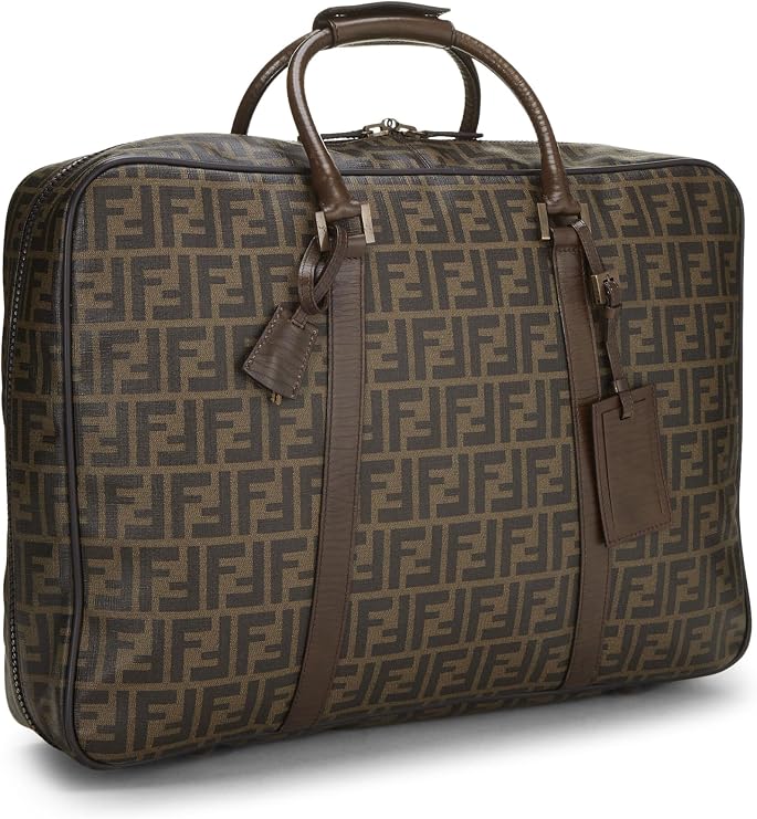 Pre-Loved Coated Canvas Zucca Weekender Large, Brown