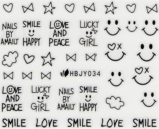 Amazon ネイルシール アルファベット 文字 ブラック ホワイト 選べる40種 ブラックbp 07 ａｑｕａ ｎａｉｌ シール ステッカー 通販