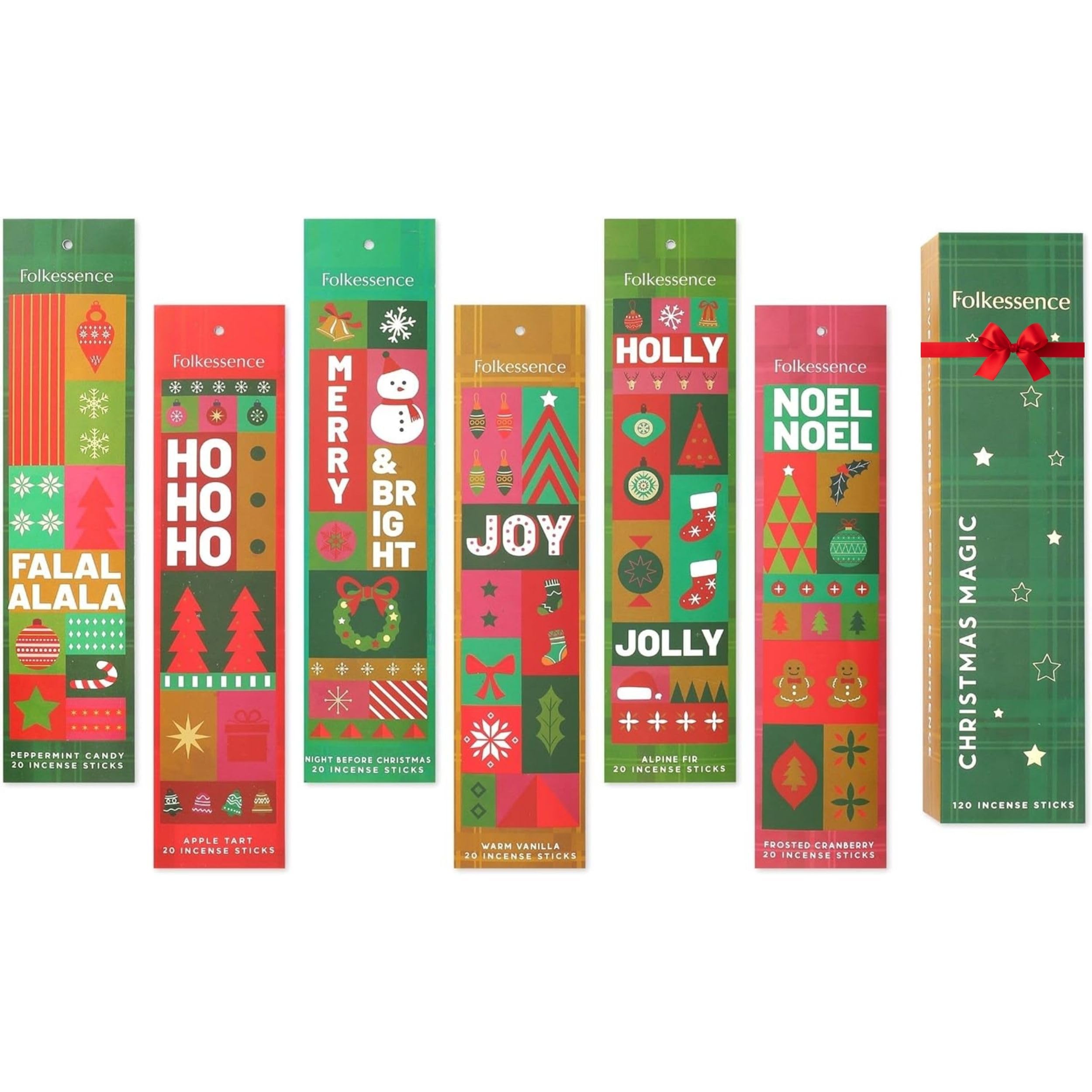 Folkulture Premium Christmas Incense Sticks, Vanilla, Peppermint - Set of 6 — image 1