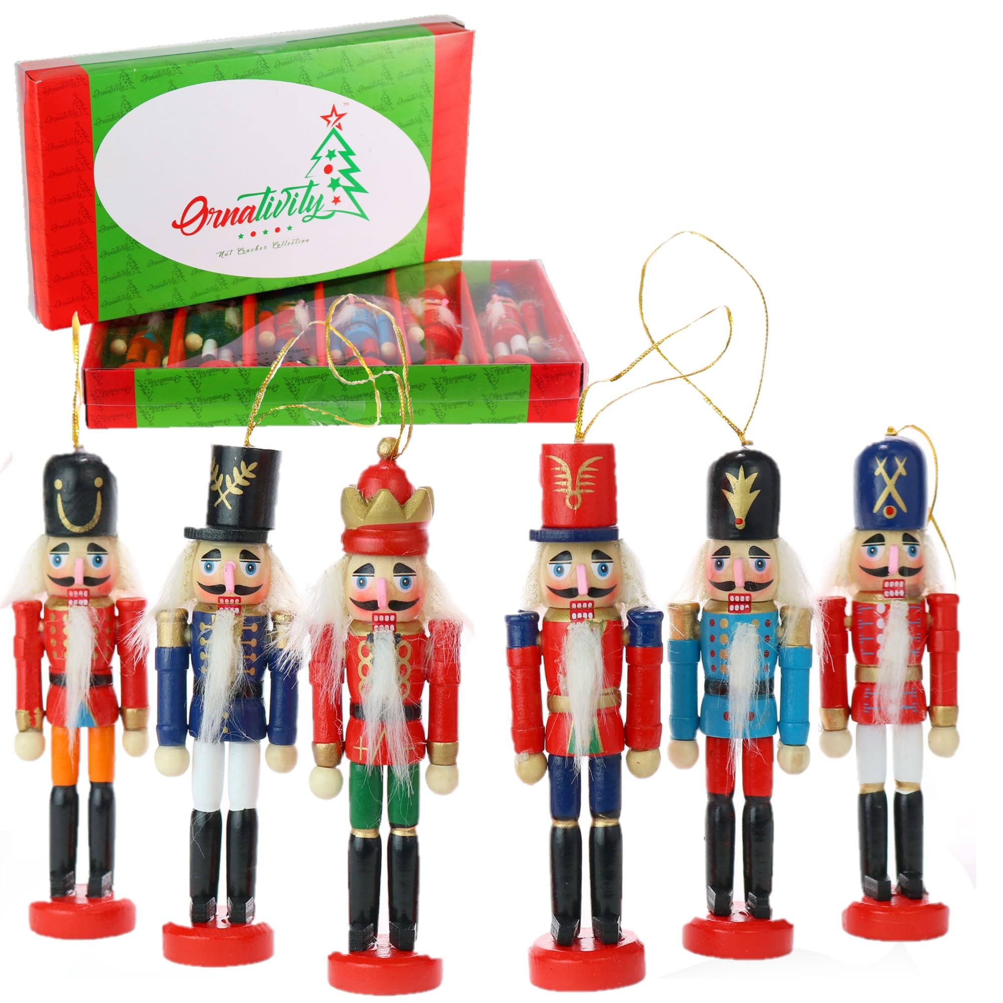Amazon.com: Ornativity Nutcracker Ornament 6 pc - Hanging