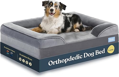 Miniatura 8 de Sofá cama ortopédica para perros – Camas ultra cómodas para perros medianos – Cama transpirable e impermeable para mascotas – Sofá cama de espuma