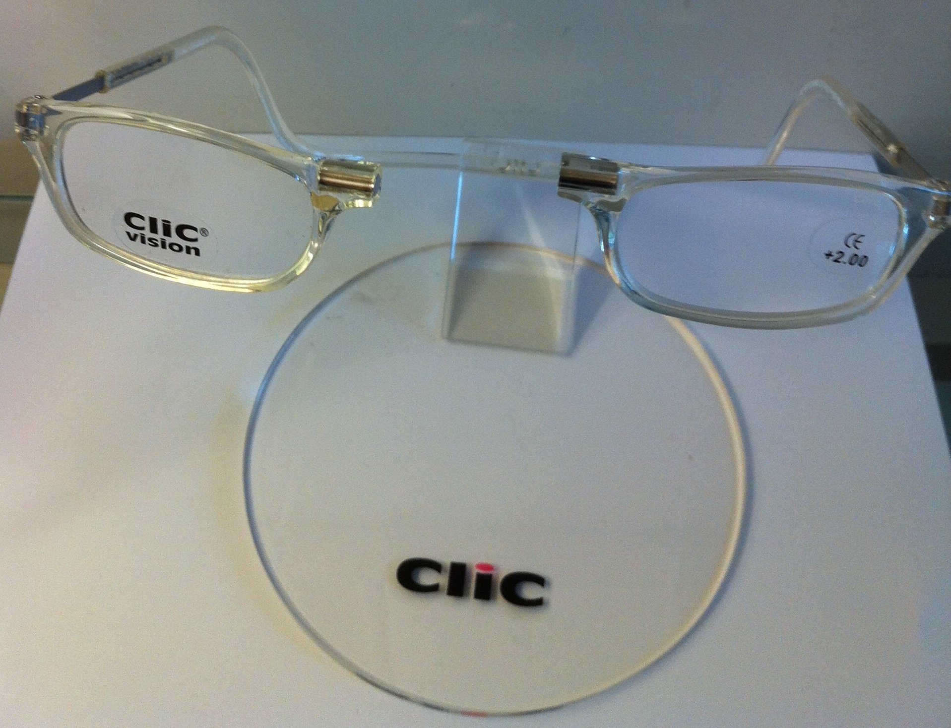 Czytne szkło typu clic front connection glasses Clear-Strength +1,50