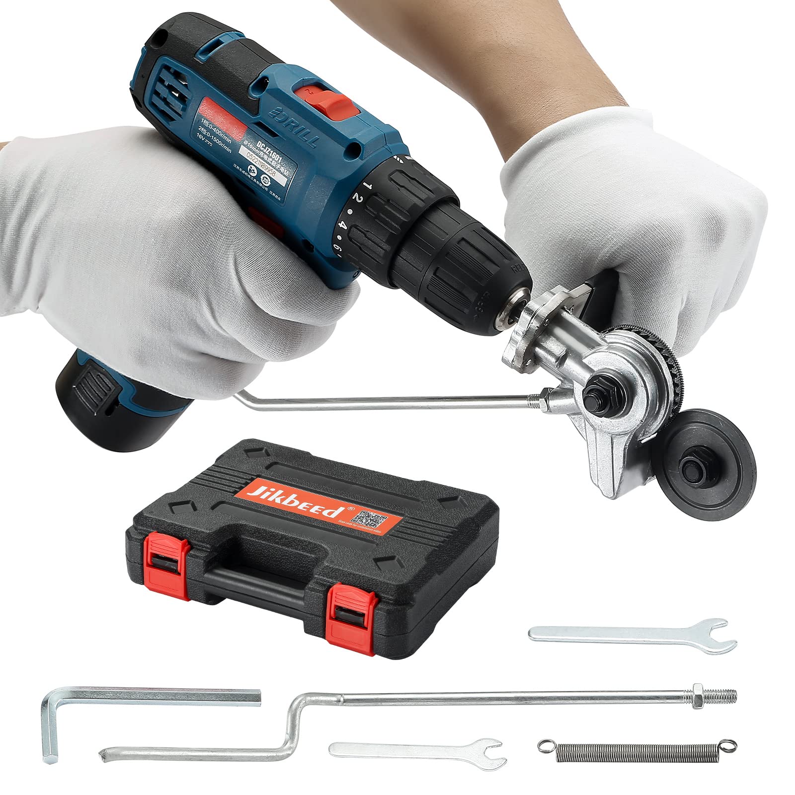 Electric Drill Shears Attachment - Cutter Nibbler for Cutting Flat Metal Sheets with a Thickness of 0.03 Inches or Less - Authentic Goods from The Source