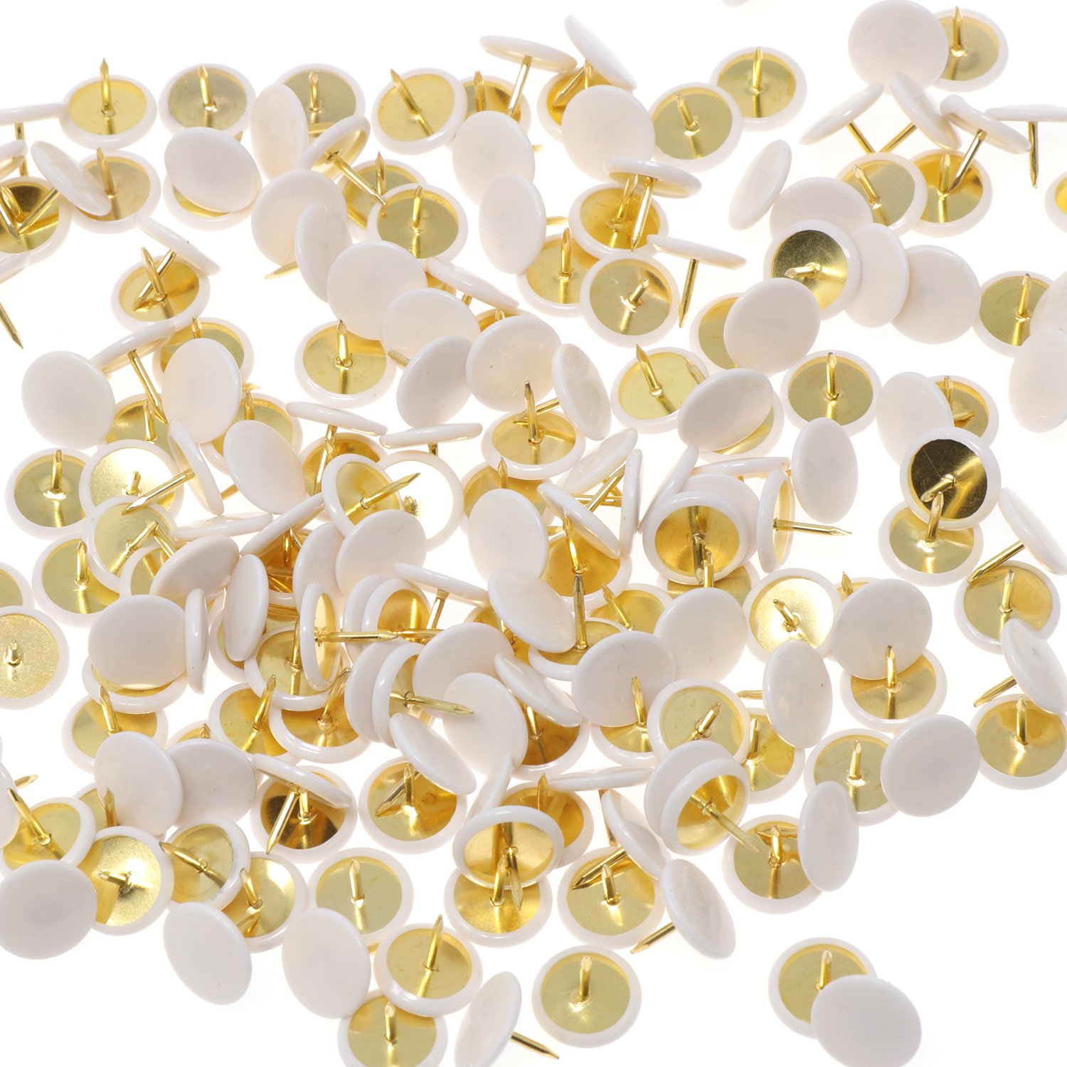 VAPKER 200 Pcs White Plastic Thumb Tacks - Round Head Push Pins For Bulletin Board, Office - View #9