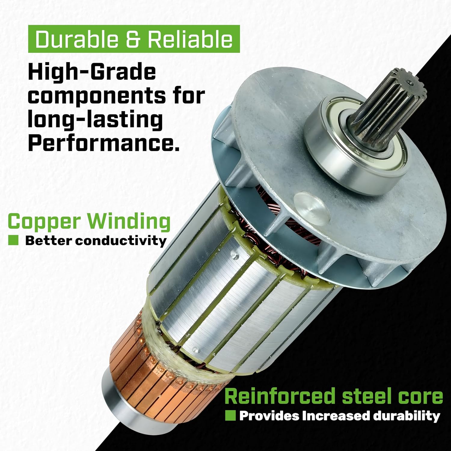 44010 Armature: Compatible with Ridgid 300 & 535 Pipe Threaders (115V), OEM-Spec Motor Replacement Part