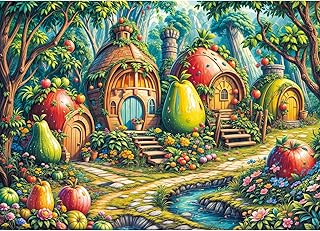 Comprar Puzzle de 1000 piezas, rompecabezas para adultos, un rompecabezas desafiante, juegos de rompecabezas para toda la familia, regalos para mujeres, regalos para hombres, tema: casa de frutas