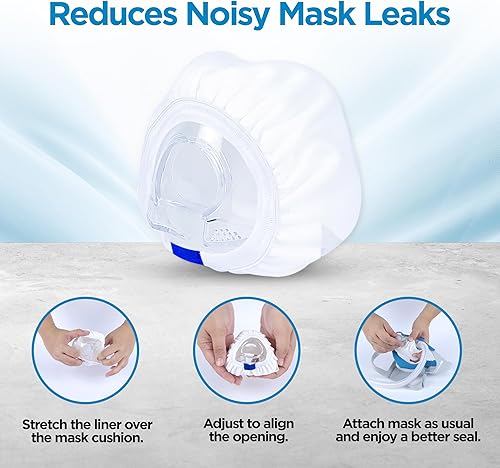 Miniatura 3 de resplabs - Forros para máscara CPAP de cara completa, forro estilo Evora, grande, paquete de 4