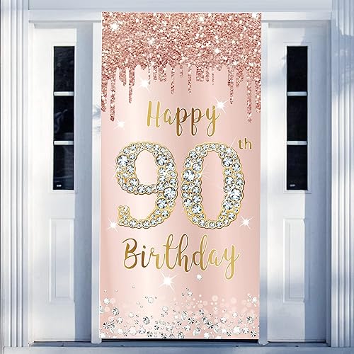 Miniatura 7 de Cartel de feliz cumpleaños número 19 para niñas, decoración de puerta de cumpleaños de 19 años, decoración de fondo de póster de cumpleaños de 19