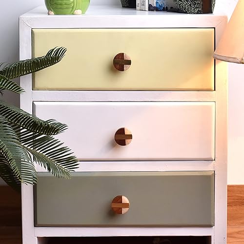 Miniatura 4 de IndianShelf Pomos de puerta de madera natural, tiradores de cajón de latón, tiradores de madera, pomos de gabinete, tiradores de cajones de madera,