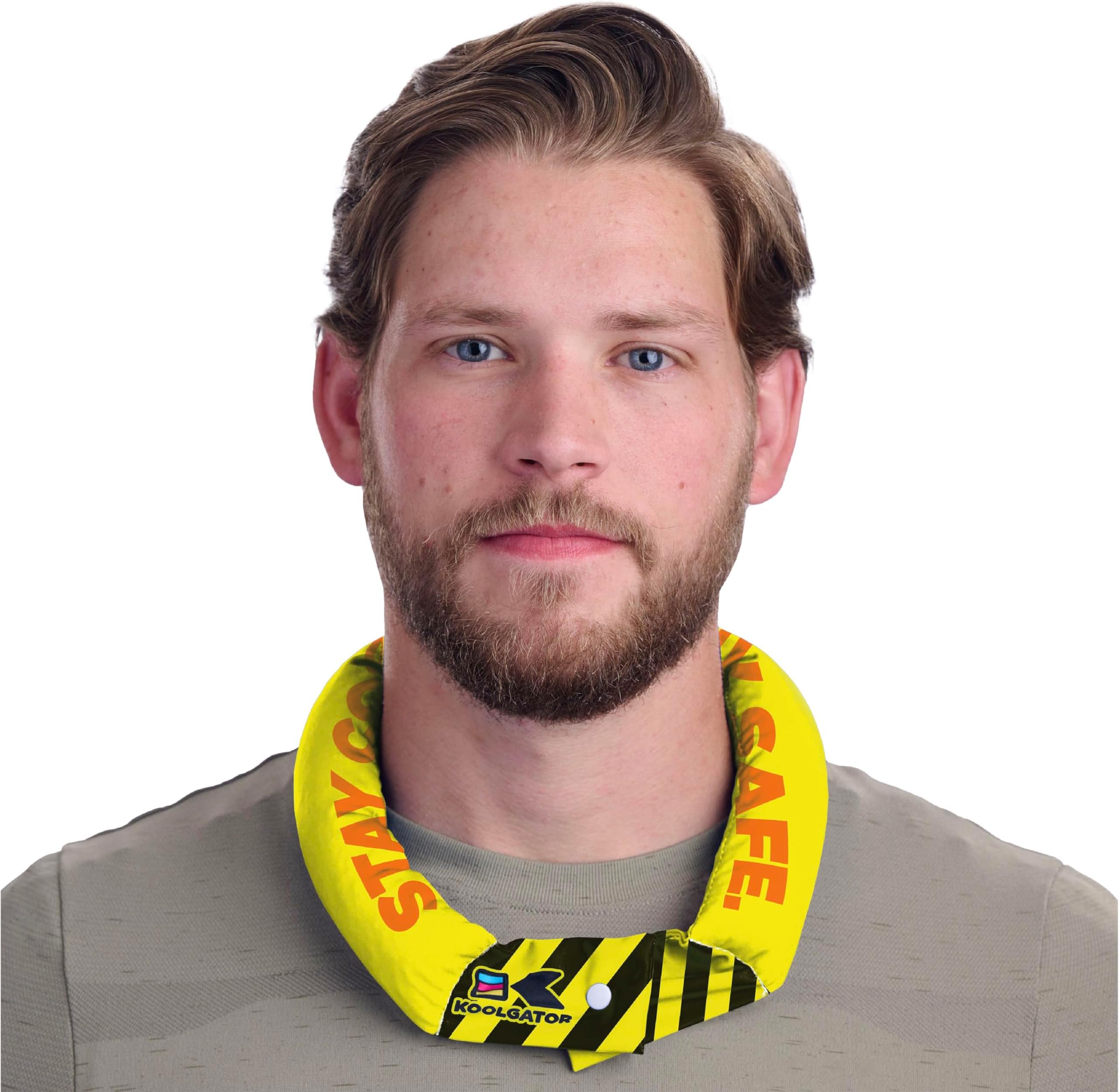 KOOLGATOR Evaporative Cooling Neck Wrap – Reusable Neck Cooler with Long Lasting Relief During Hot Weather Activities, Sports, & Outdoor Work, Safety Tips, 1 Pack