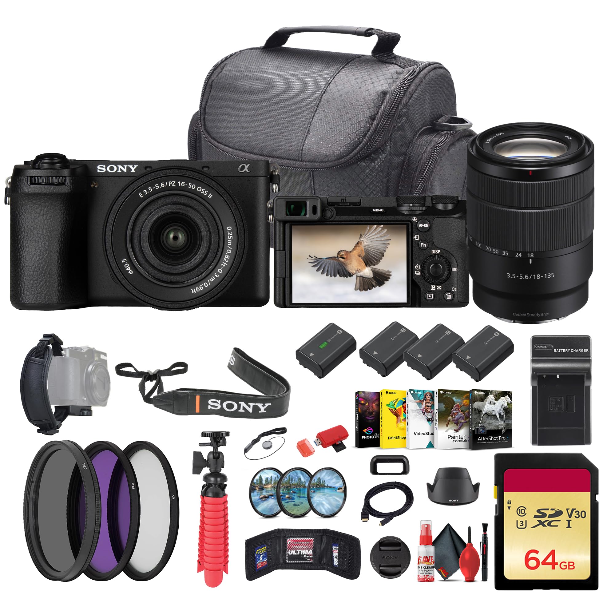 Sony a6700 Vlogger Mirrorless Camera 16-50mm & E 18-135mm Dual Lens Bundle