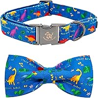 Vista 23 de Collar para perro Elegant Little Tail con moño, estampado de pepinillos, collar de moño lindo para perros pequeños