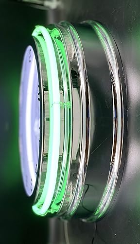 Miniatura 2 de 19" Sinclair Dino Dinosaur Gas Oil Sign Green Double Neon Reloj