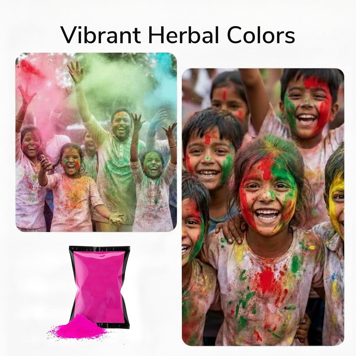 Store Indya Holi Powder Pack of 1 (900g) – Non Toxic Herbal Holi Color Powder, Bright Safe and Washable Organic Formula Holi Colors for Party, Decorations & Festival Celebration | Pink