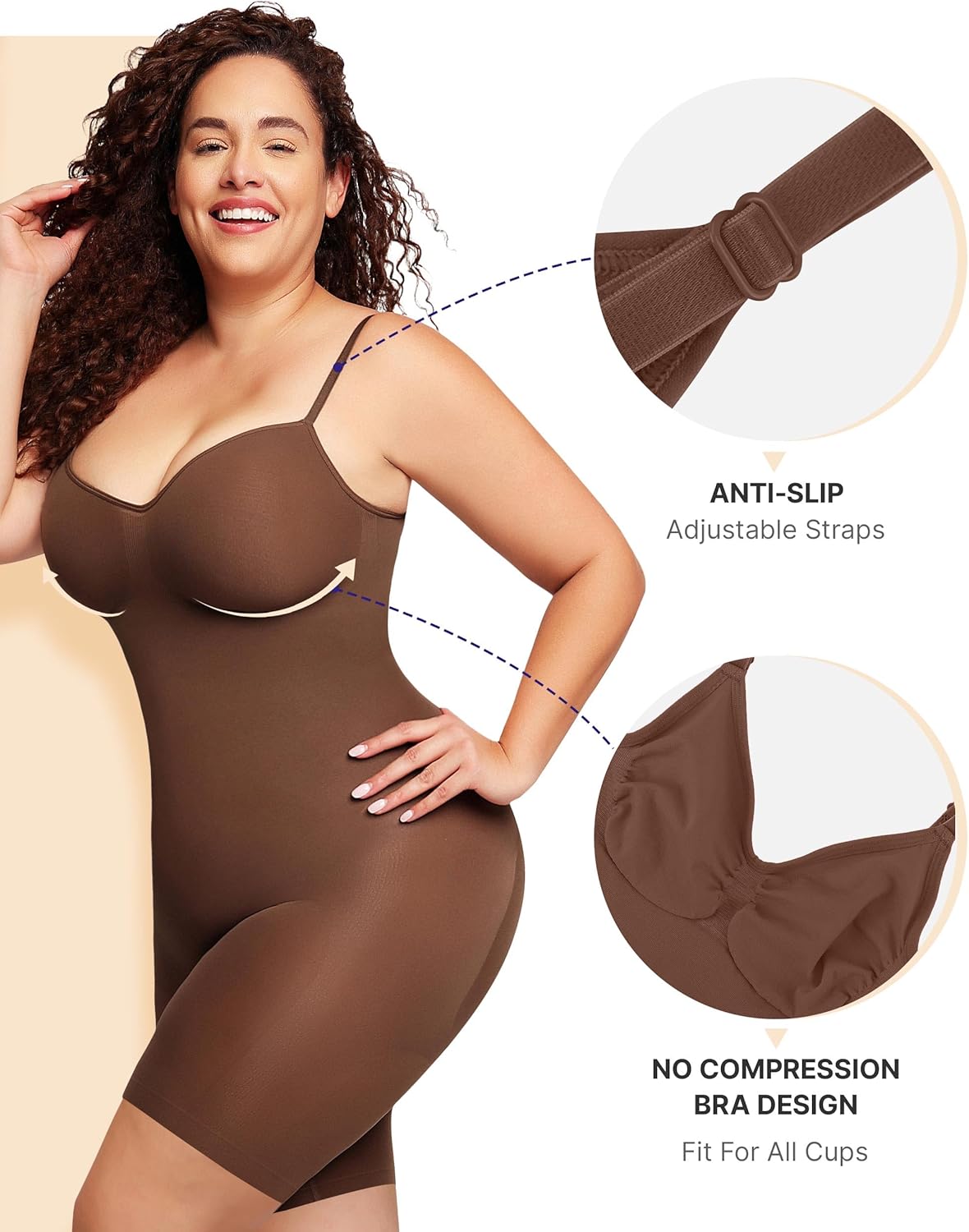 SHAPELLX Shapewear for Women Seamless Tummy Control Bodysuits for Women Body Shaper Thigh Slim Butt Lifting Shapewear - Image 4