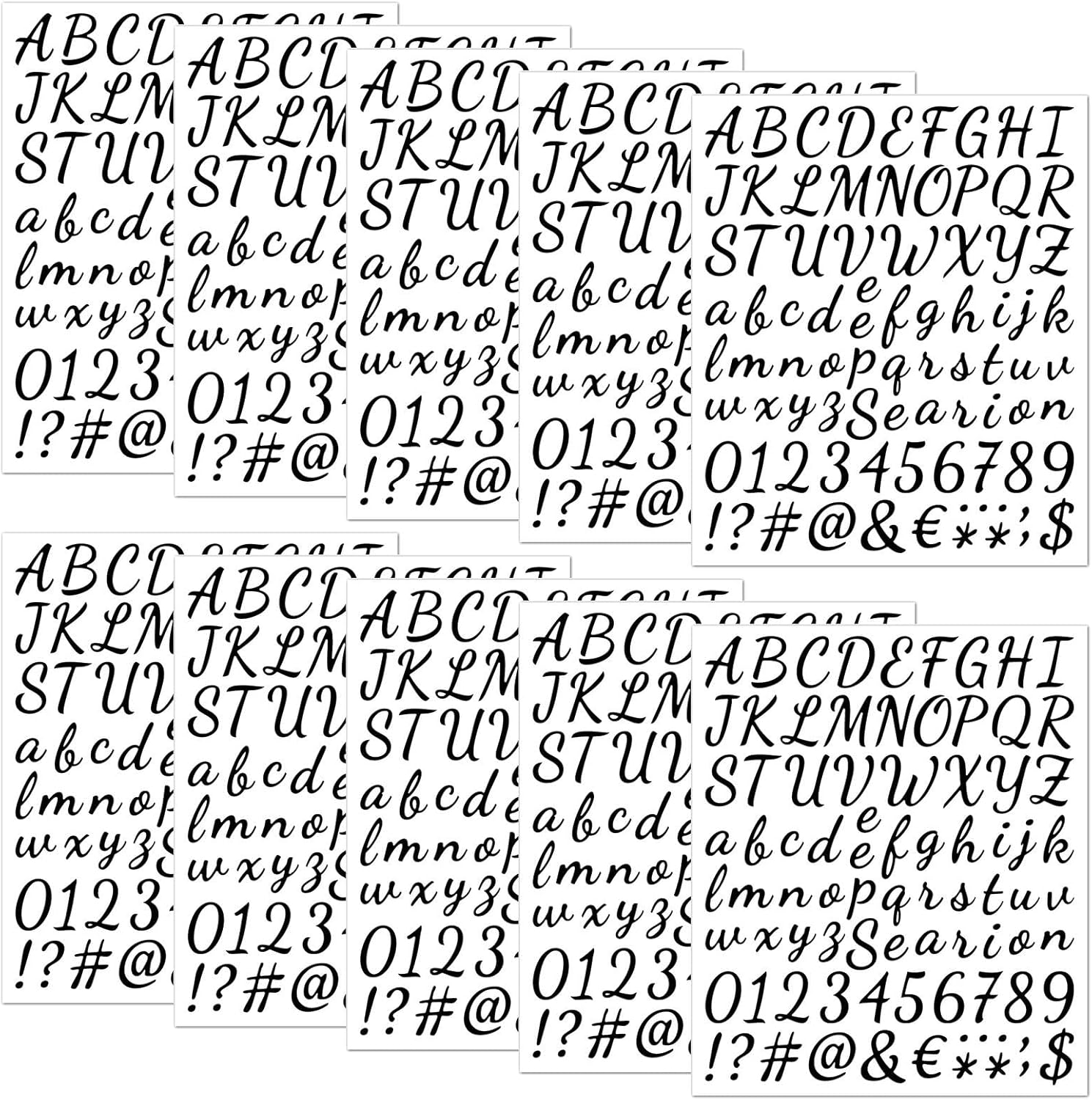 1140pcs Alphabet Stickers, Vinyl Letter Stickers, Self Adhesive Vinyl