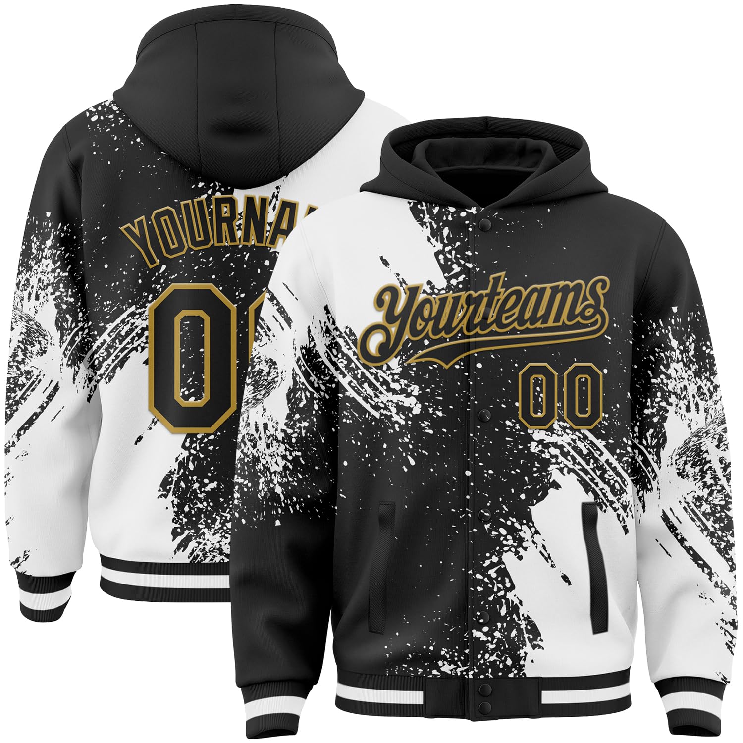 Custom Baseball Team Hooded Jacket Personalized Novelty Varsity Jackets Bomber Jerseys for Men Women Boys Girls