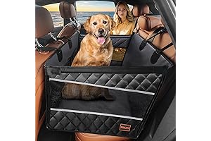 MIXJOY Dog Car Seat Cover Half Back Seat For Large Medium Dogs