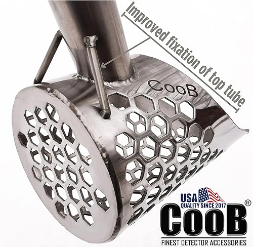 Miniatura 8 de CooB Pequeña pala ligera de arena de playa de detección de metales herramienta de caza Scout v2. cuchara de arena del detector de metales. acero