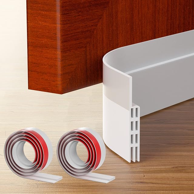 Draft Excluder for Doors 2 Pack, Draught Excluder for Doors Bottom Waterproof Excluder, Door Draft Excluder Energy Conservation Sealing Soundproof Resistant Wind Under