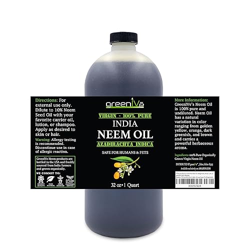 Miniatura 11 de GreenIVe Aceite de neem 100% puro orgánico prensado en frío virgen (8 onzas)