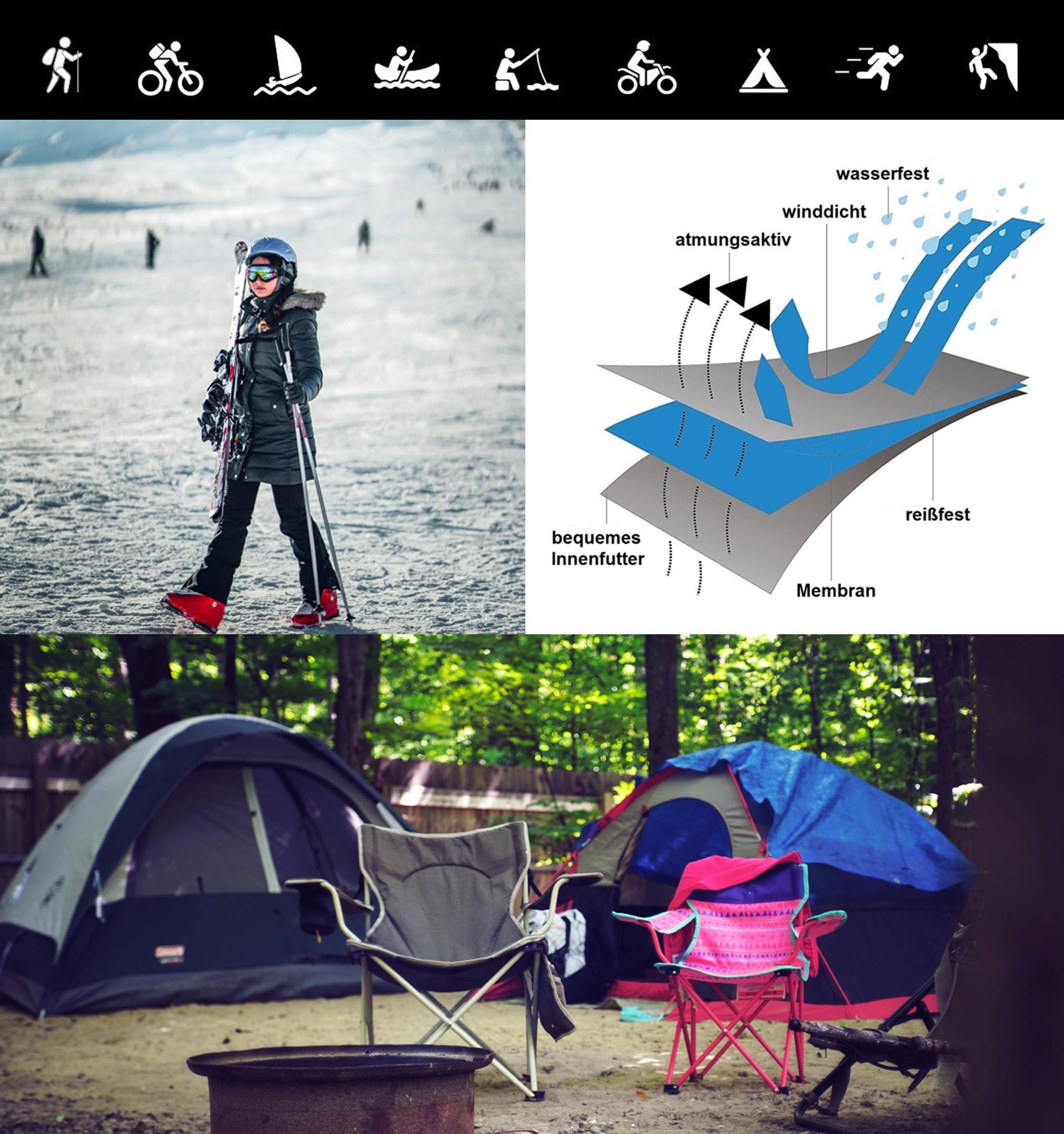 Kadem Chaussettes respirantes imperméables pour enfants | Chaussettes boueuses pour activités de plein air | Chaussettes de randonnée, football, aviron, sports d'hiver, camping, course à pied