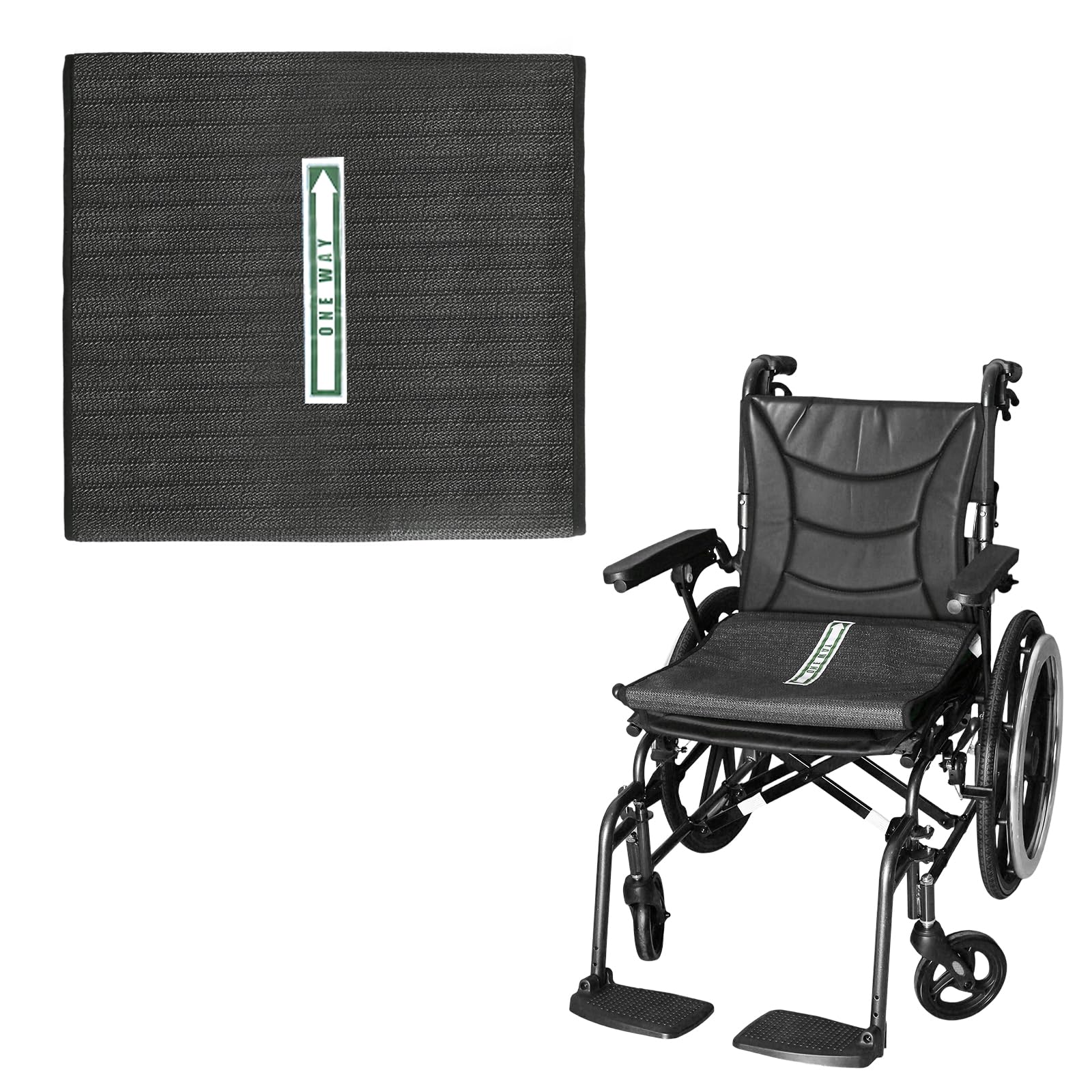 Antirutsch Sitzkissen, One Direction Tubular Sitzkissen, Sturzvermeidung für Ältere/Senior im Stuhl/Auto/Bürostuhl/Rollstuhl 17"x17" (schwarz)