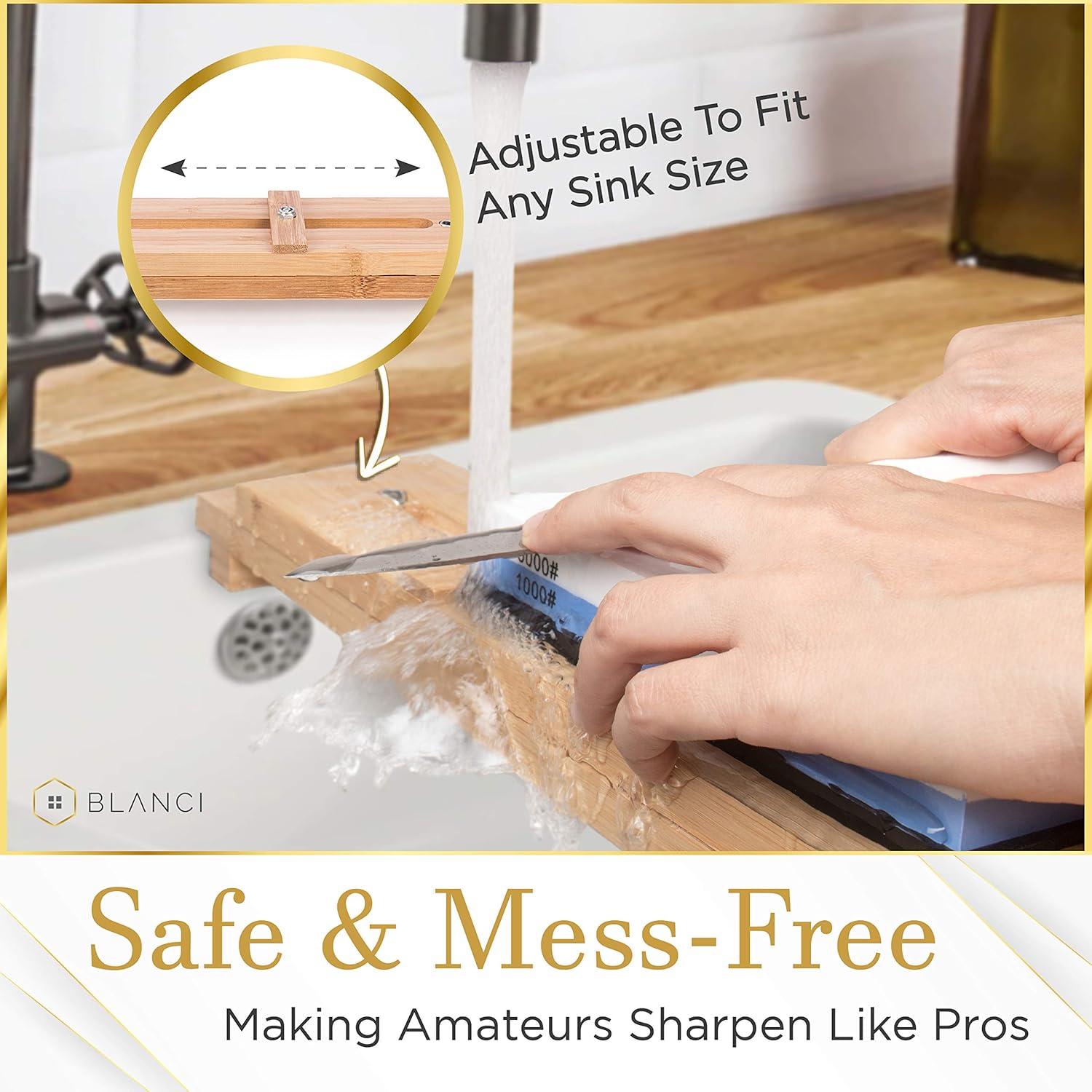 60% оƒƒ Dіѕсоunt BLANCI Knife Sharpening Stone - Whetstone Sharpening Kit 1000/6000 Grit, Sink Bridge, Storage Box, Honing Stone, Leather Strop, Knife Angle Guide and Non-Slip Bamboo Sharpening Stone Holder Bеѕt Prоmо BLANCI Knife Sharpening Stone - Whetstone Sharpening Kit 1000/6000 Grit, Sink Bridge, Storage Box, Honing Stone, Leather Strop, Knife Angle Guide and Non-Slip Bamboo Sharpening Stone Holder