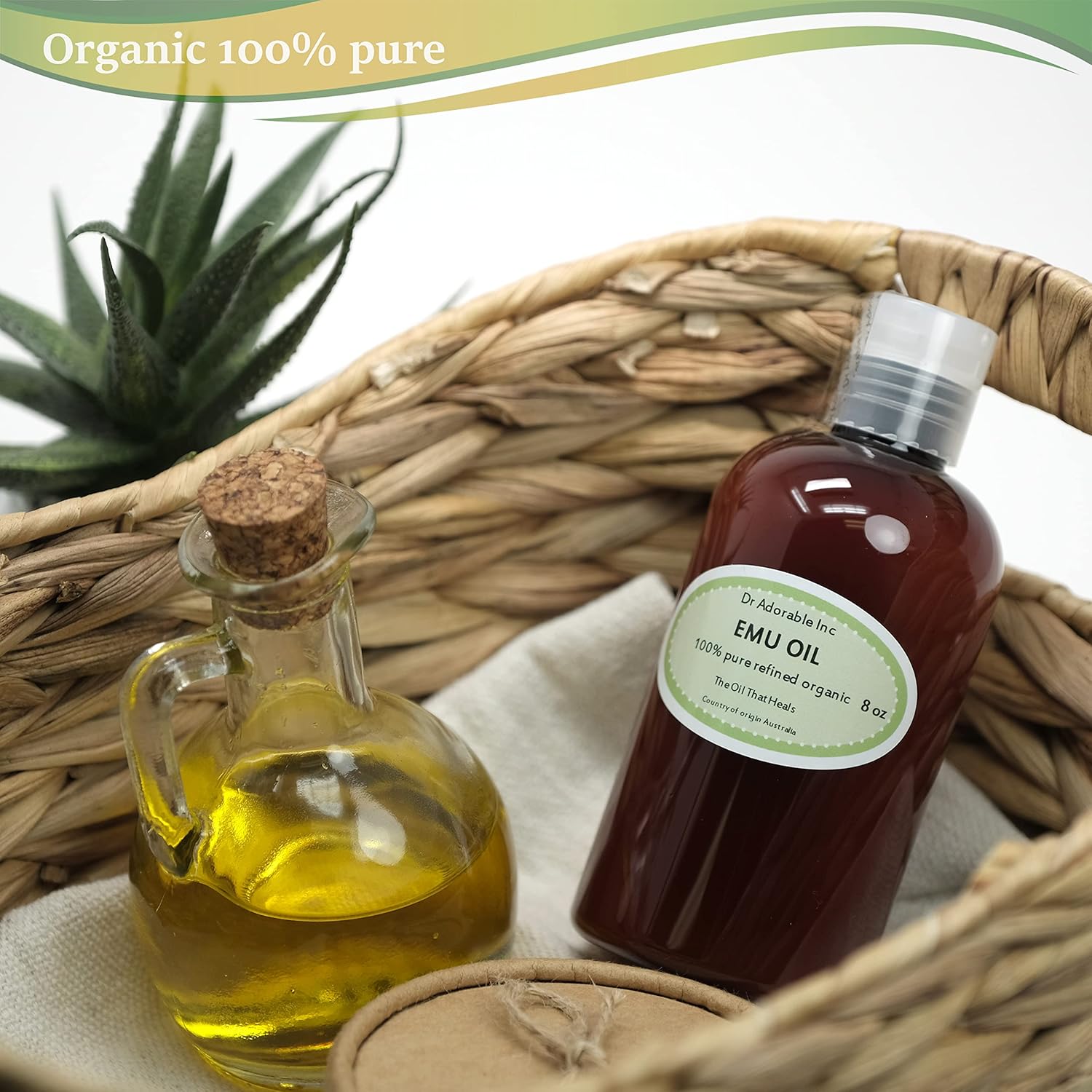 Australian Emu Oil by Dr. Adorable Triple Refined Organic 100% Pure 8 Oz - Image 2