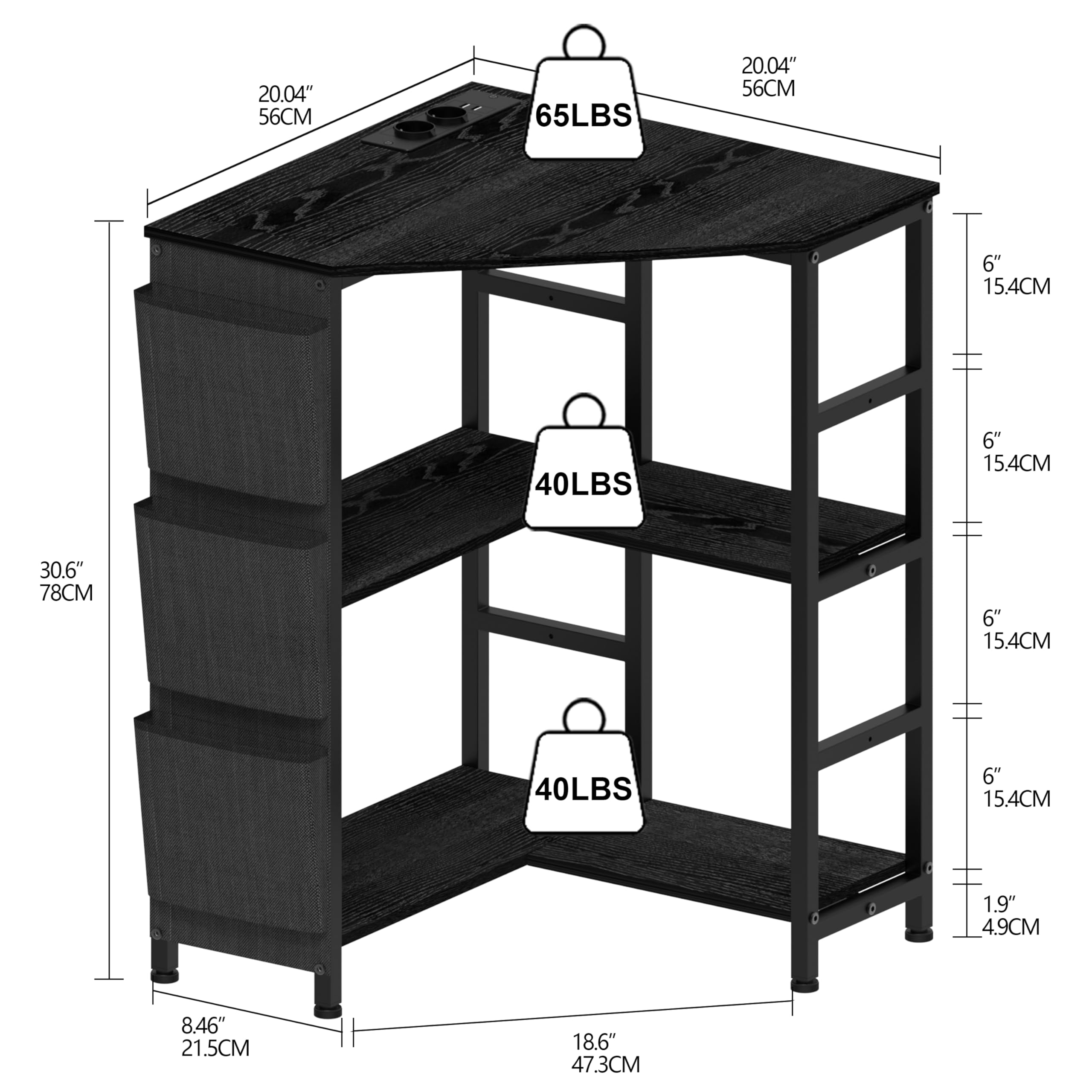 VEDECASA Hoek Printer Stand Met Stopcontact Opladen Plugs Usb-poort Verstelbare Opslag Plank Computer Toren CPU Standhouder Voor Thuiskantoor VEDECASA Hoek Printer Stand Met Stopcontact Opladen Plugs Usb-poort Verstelbare Opslag Plank Computer Toren CPU Standhouder Voor Thuiskantoor