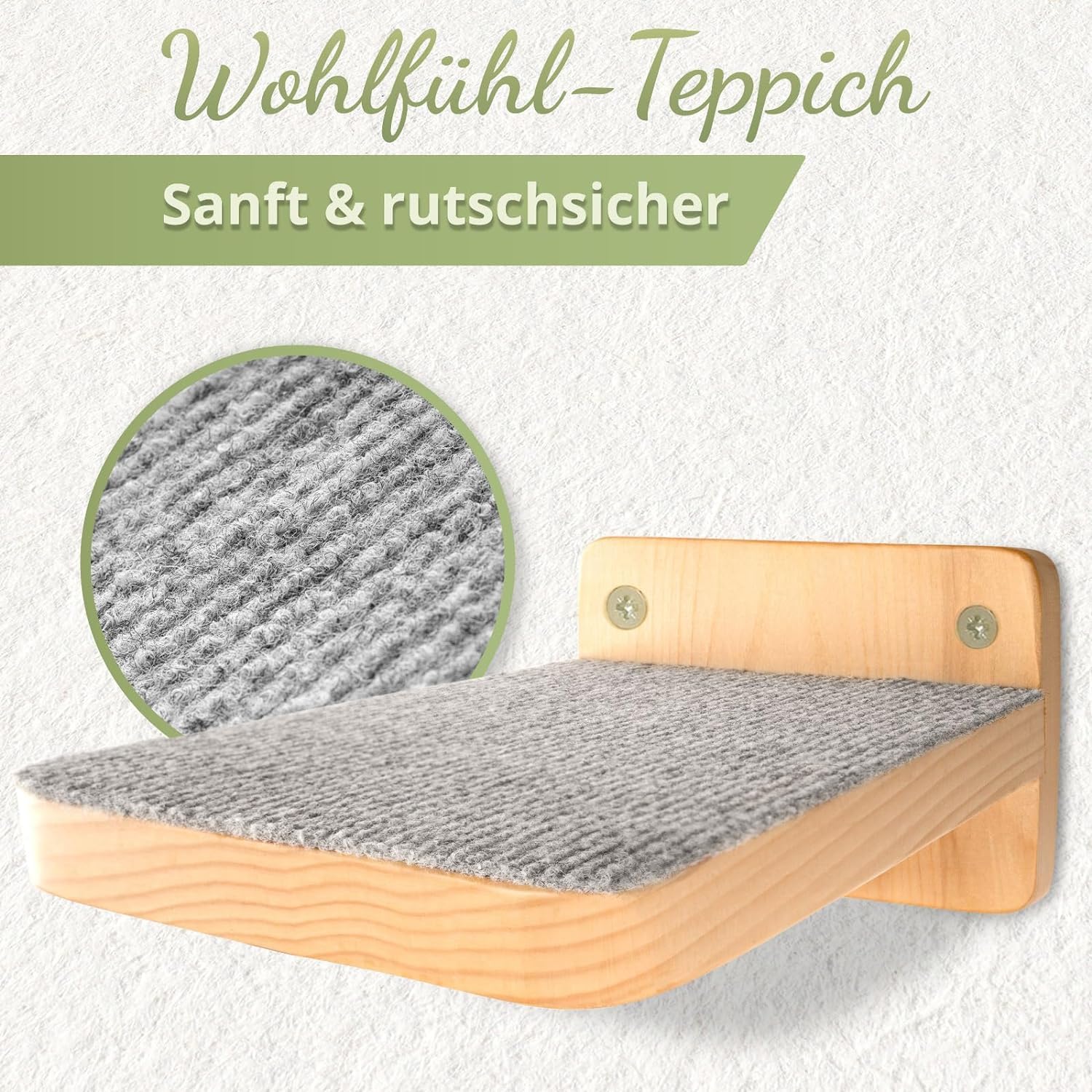 WOOWOOD® Juego de 3 Escaleras de Escalada para Gatos, Escaleras de Pared, Tamaño M