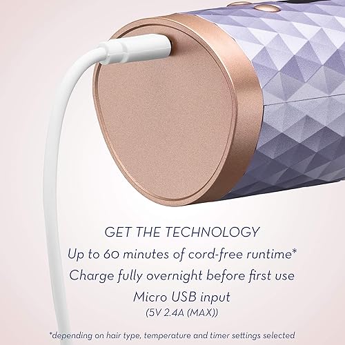 Miniatura 4 de Conair Rizador automático inalámbrico sin ataduras - Rizador automático recargable para rizos u ondas