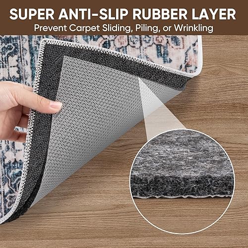 Miniatura 4 de BALEINE Almohadillas de fieltro antideslizantes, extra grandes de fieltro de 14 de pulgada de grosor y respaldo de goma, almohadilla de alfombra que