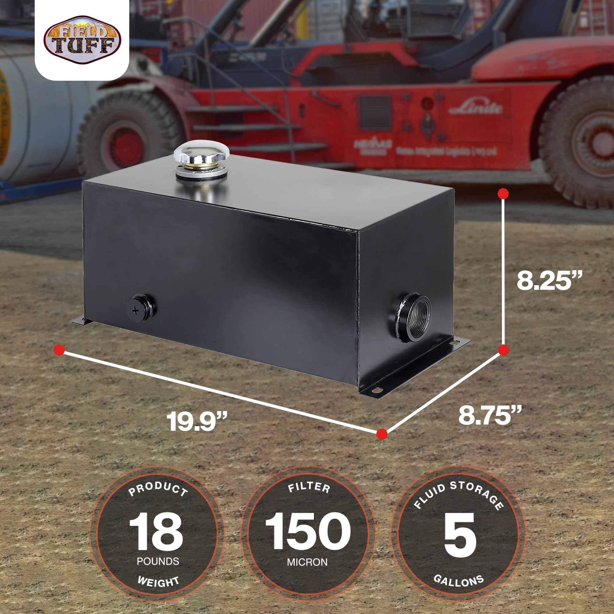 Field Tuff FTF-05GOR zbiornik hydrauliczny 1,5 l, czarny