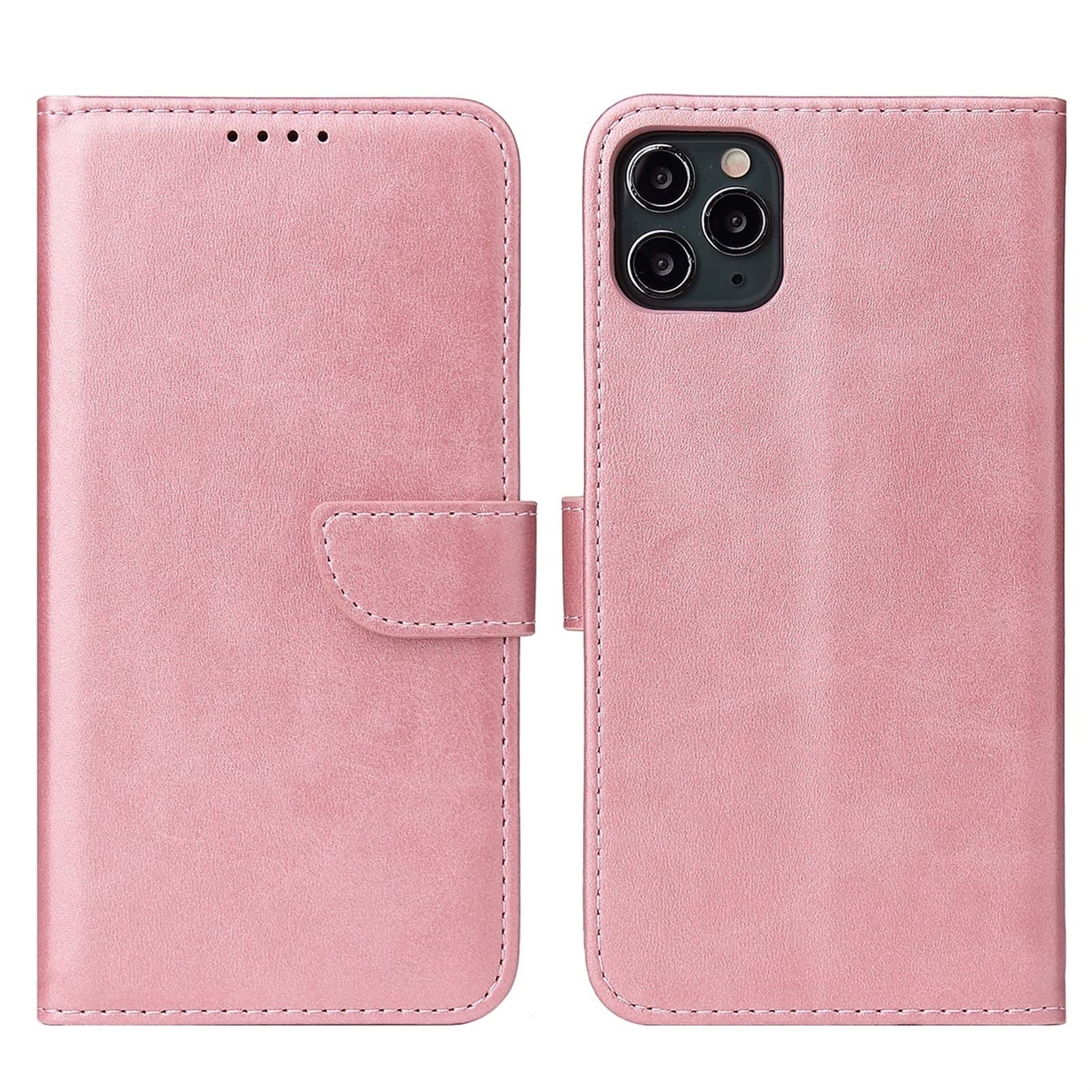 Étui de protection rigide rose antichoc pour iPhone 11 avec support