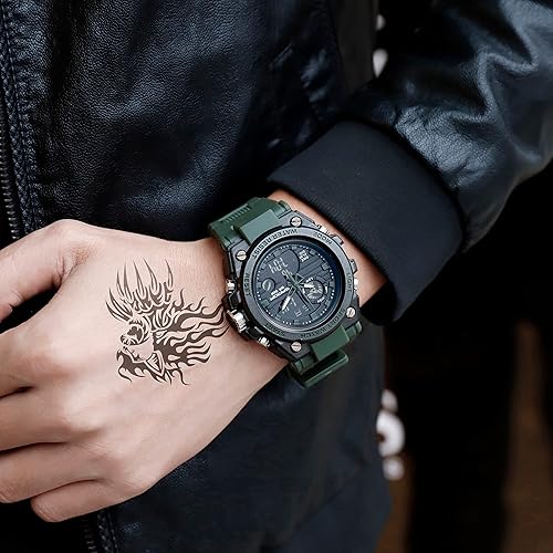 Miniatura 4 de KXAITO Men's Watches Sports Outdoor Waterproof Military Watch Date Multi Function Tactics LED Alarm Stopwatch