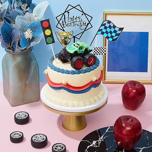 Miniatura 5 de 30 piezas de decoración para tartas de camiones monstruo, decoración de pastel de auto de carreras, decoración de pastel de auto, decoración de