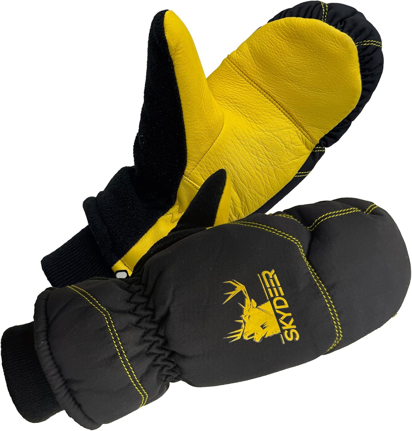 SKYDEER Warm Ski Mittens with Soft Premium Deerskin Leather and 150G 3M Thinsulate Insulation (SD8753M, Unisex) - Image 8