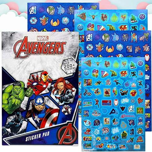 Miniatura 3 de Marvel Avengers Hero - Libro de calcomanías para más de 200 años, perfecto para regalos, recuerdos de fiesta, golosinas, recompensas, álbumes de